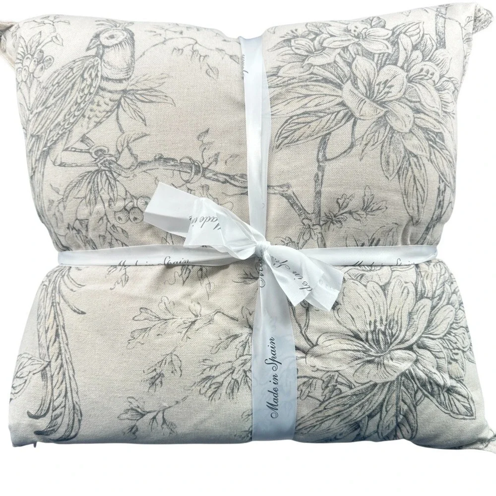 Castilla Textil 20x20 Linen Blend Throw Pillows 2 Pack Neutral